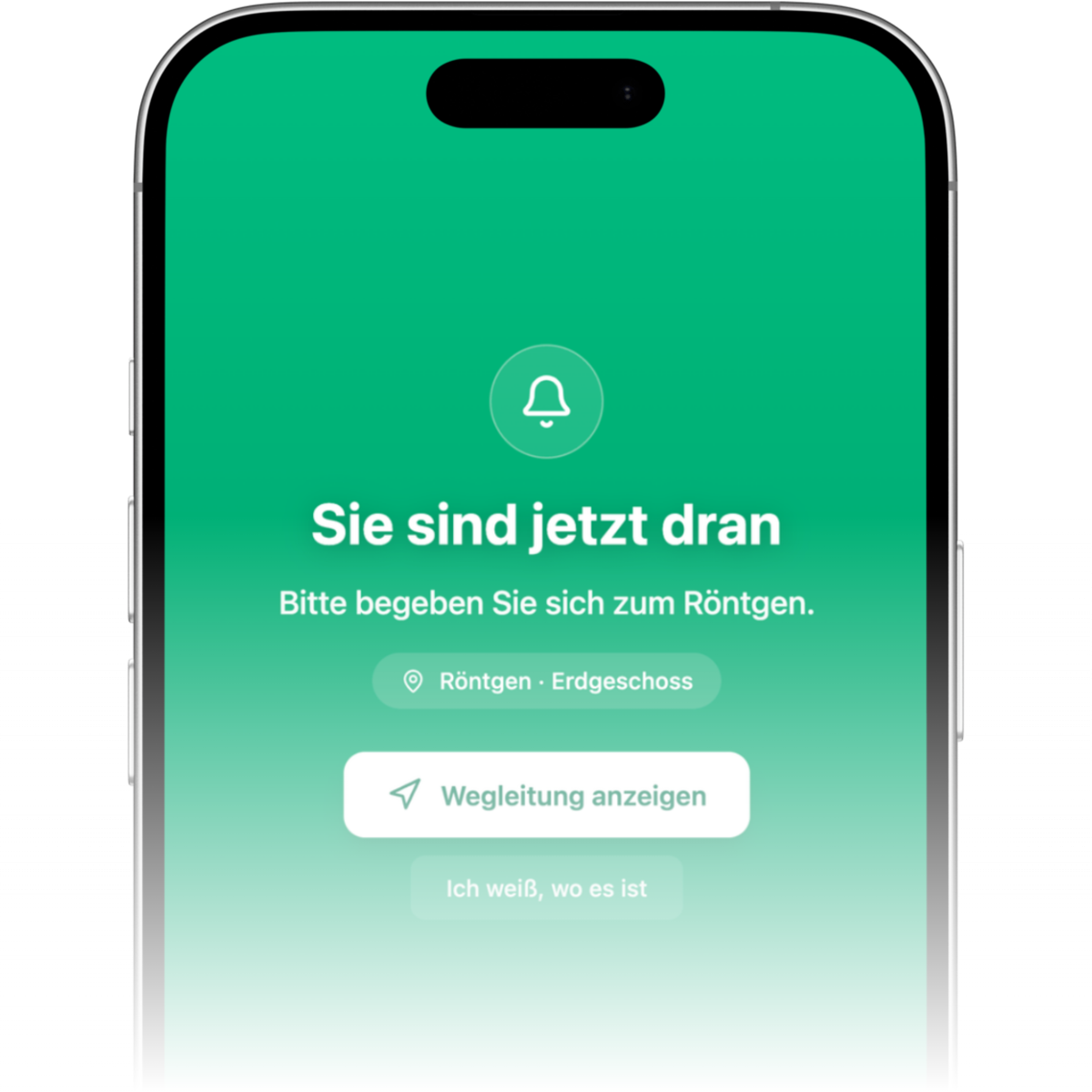 Patientenaufruf auf dem iPhone
